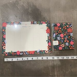 RIFLE PAPER CO. 3 piece set-52 tear off sheet weekly planner &2 pocket notebooks